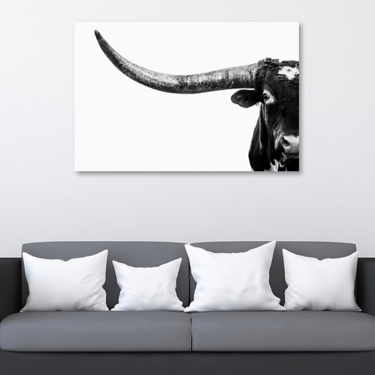 black and white western wall art