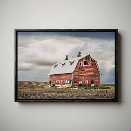 American Flag Wall Art - Patriotic Rustic Flag Print