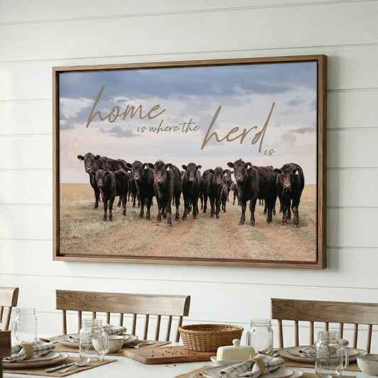 Black Angus Canvas - Inspirational Wall Art With Rustic Farmhouse Decor Print Wall Art Teri James Photography
