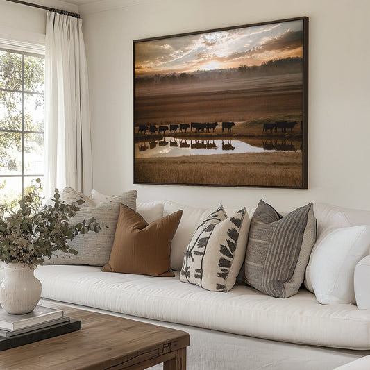 Black Angus Cattle Wall Art - Reflections Wall Art Teri James Photography