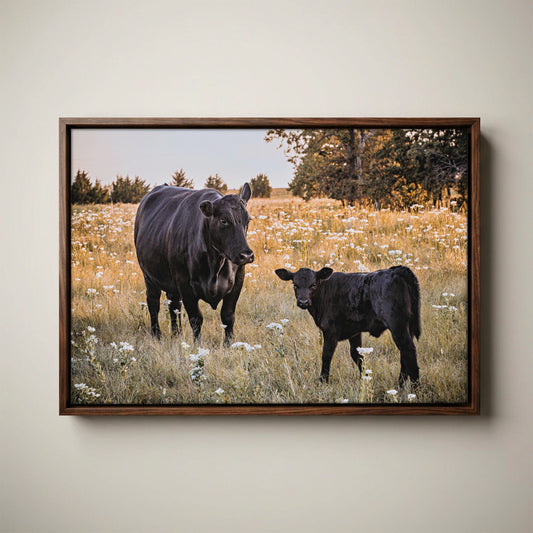 Black Angus Wall Art – Rustic Ranch Home Decor