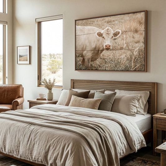 Charolais Cow Canvas Print Wall Art Teri James Photography