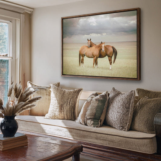 Cowboy Art - Quarter Horses and Stormy Sky Wall Art Teri James Photography