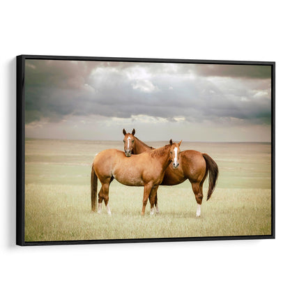 Cowboy Art - Quarter Horses and Stormy Sky Wall Art Teri James Photography