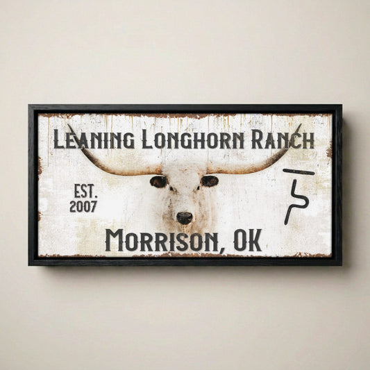 Custom Ranch Sign - Personalized with Cattle Brand