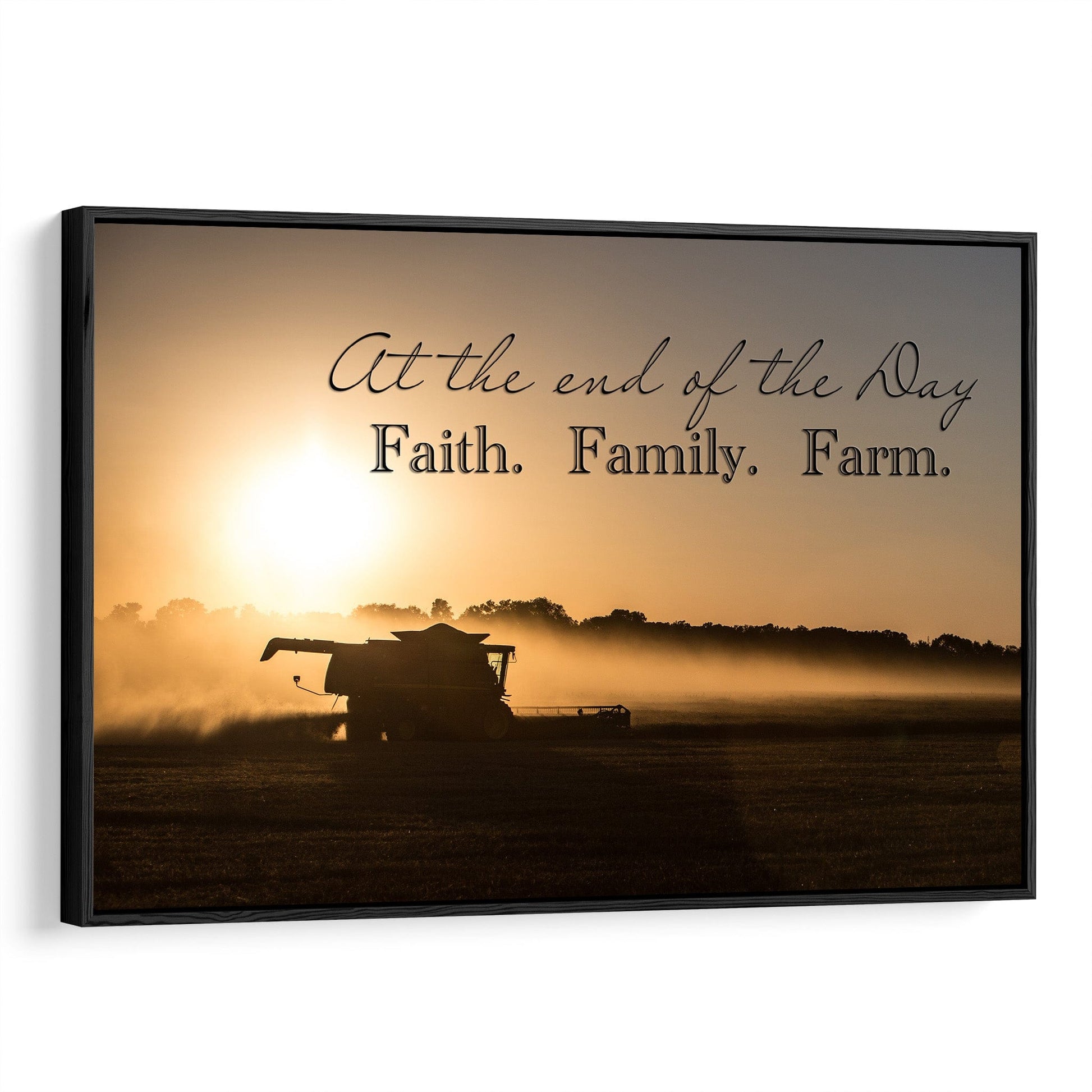 Faith Family Farm Wall Art - Quotes About Life Canvas Print Canvas-Black Frame / 12 x 18 Inches Wall Art Teri James Photography