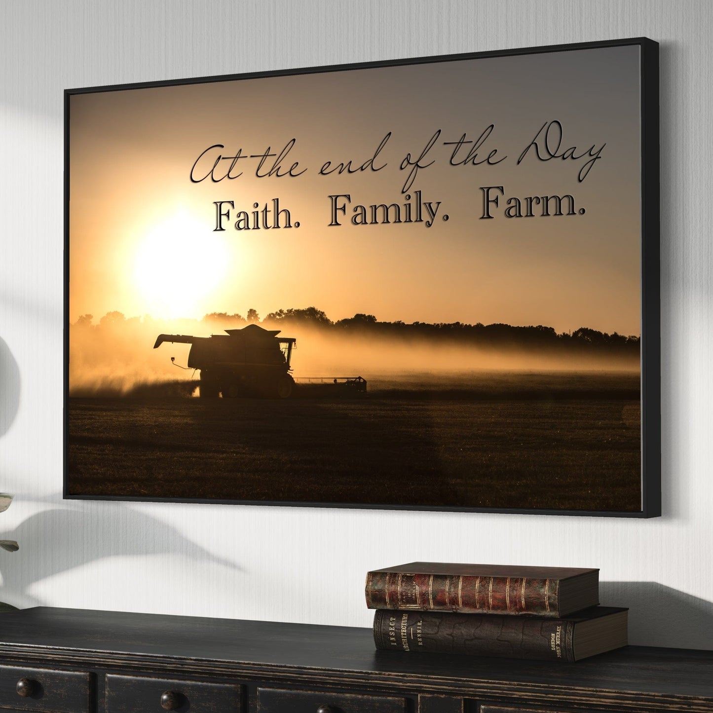 Faith Family Farm Wall Art - Quotes About Life Canvas Print Wall Art Teri James Photography