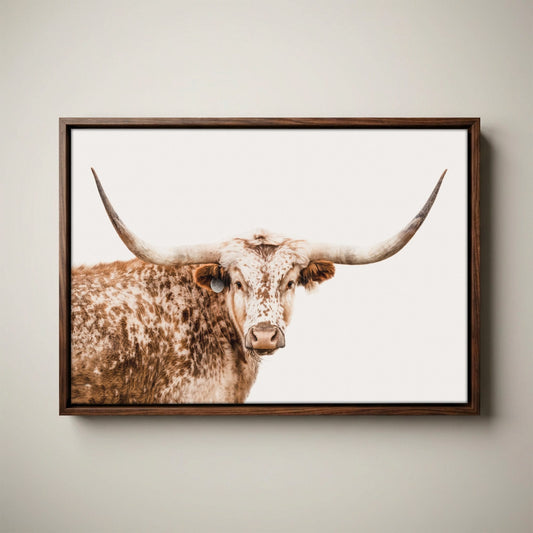 Farmhouse Longhorn Wall Decor – Large Western Art