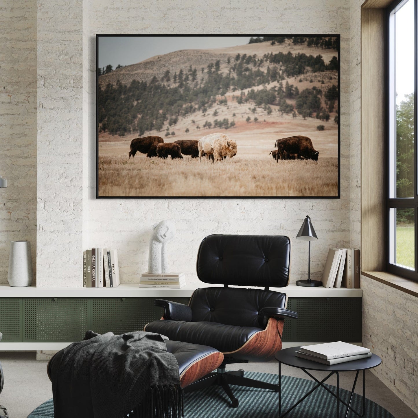 Great White Buffalo Canvas Print - Spirit Bison Wall Art Teri James Photography