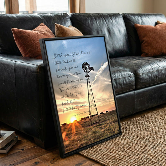 Henry David Thoreau Art – Inspirational Wall Art Featuring Old Windmill Print Wall Art Teri James Photography