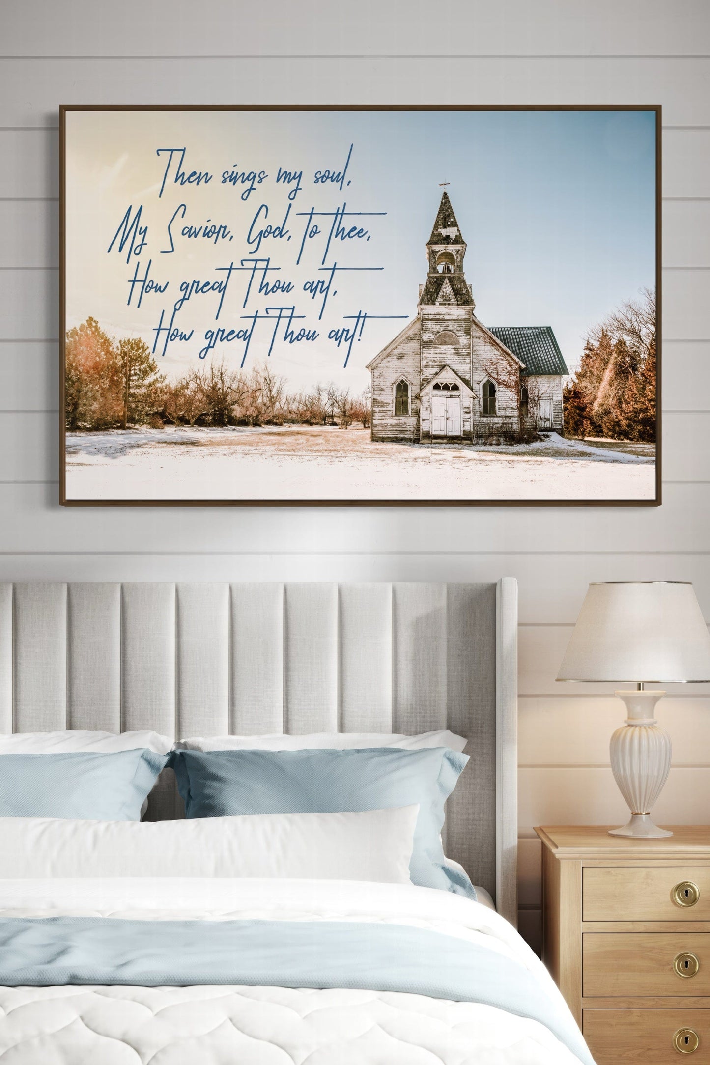 How Great Thou Art Canvas - Rustic Church Wall Decor