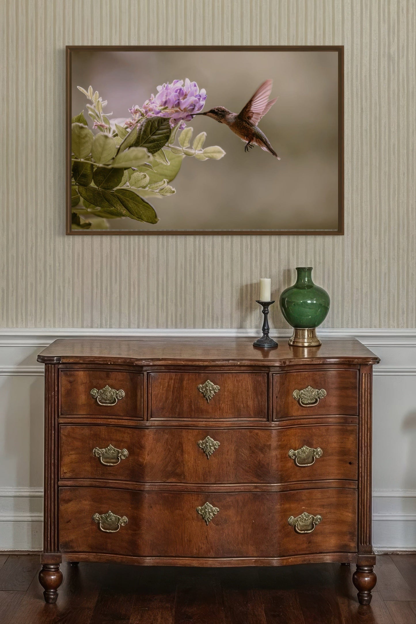 Hummingbird Photo Print - Wisteria Flower Art