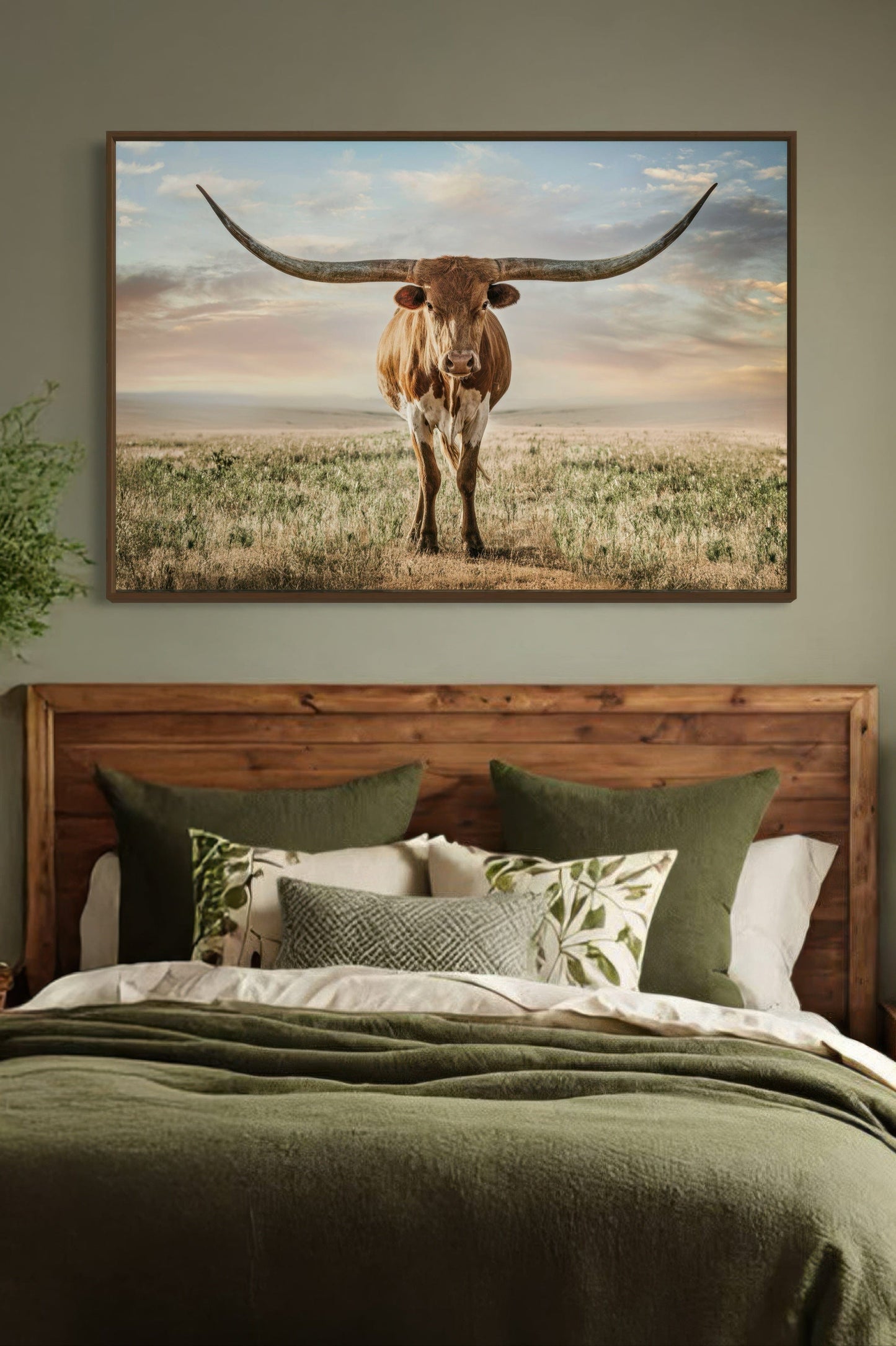 Longhorn Artwork Canvas Print – Texas Longhorn Wall Art