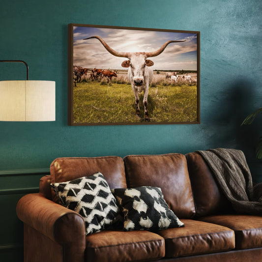 Longhorn Cow Canvas Print Wall Art Teri James Photography