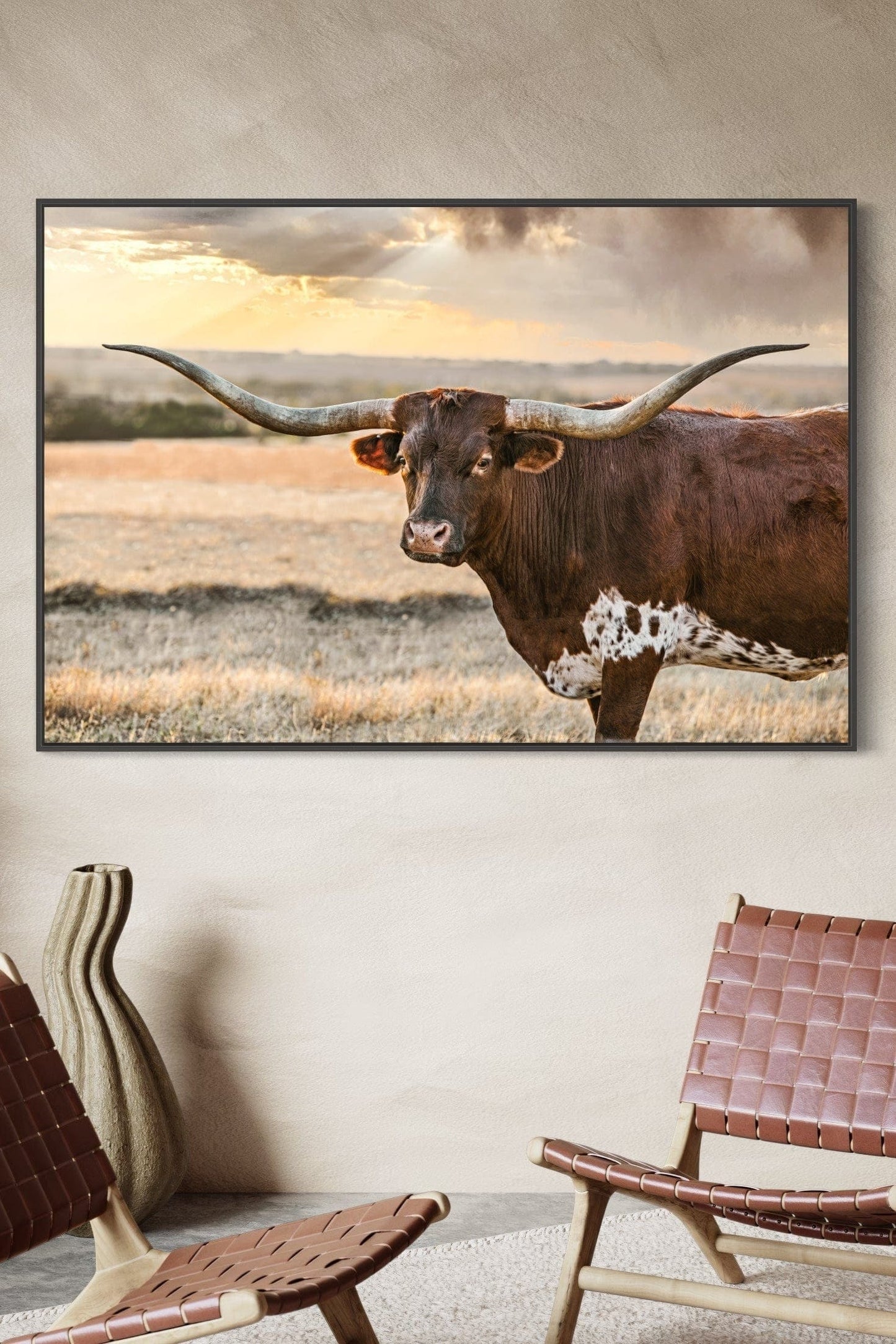 Longhorn Western Wall Art Canvas Wall Art Teri James Photography