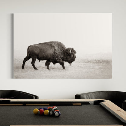 Minimalist Bison Art Canvas Wall Art Teri James Photography