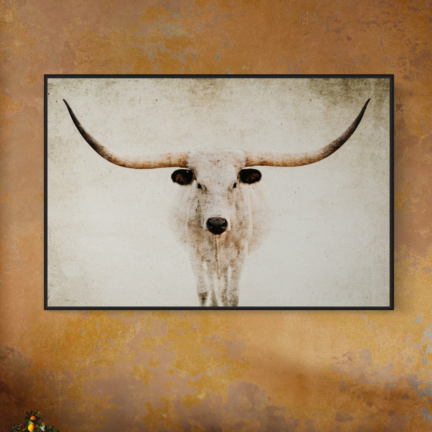 Modern Farmhouse Texas Longhorn Canvas Wall Art Teri James Photography