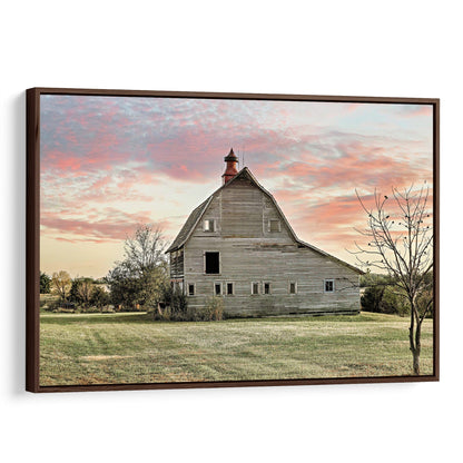 Old Barn Canvas Wall Art Canvas-Walnut Frame / 12 x 18 Inches Wall Art Teri James Photography