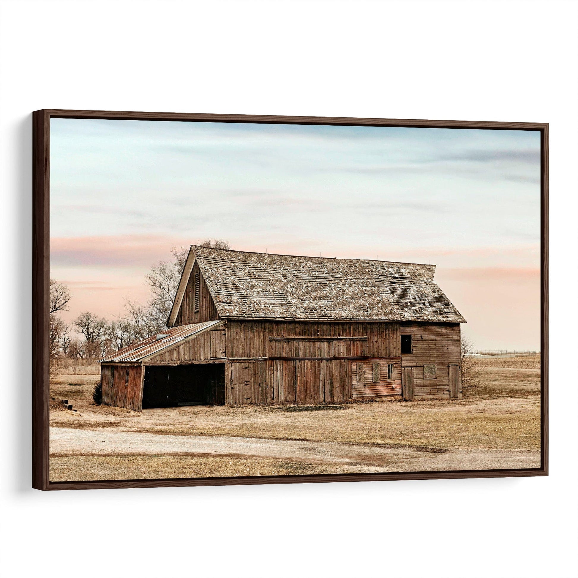 Old Barn Rustic Wall Art Canvas Canvas-Walnut Frame / 12 x 18 Inches Wall Art Teri James Photography