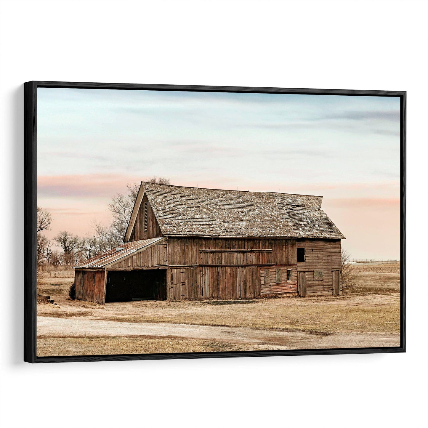 Old Barn Rustic Wall Art Canvas Canvas-Black Frame / 12 x 18 Inches Wall Art Teri James Photography