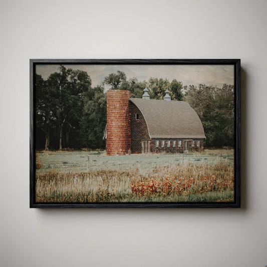 Old Brick Barn Art - Rustic Farmhouse Decor