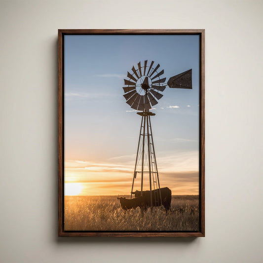 Old Windmill Wall Art - Rustic Farmhouse Style Artwork