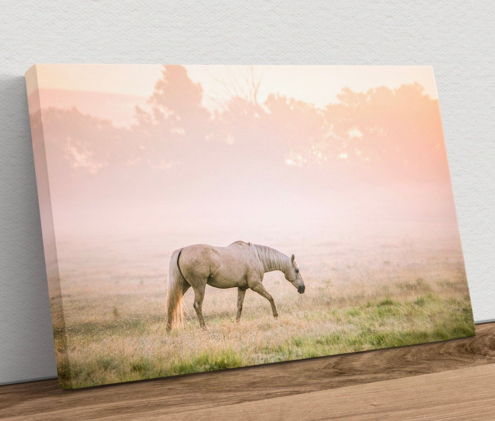 Palomino Horse Wall Art in Pastel Colors Canvas-Unframed / 12 x 18 Inches Wall Art Teri James Photography