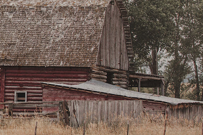 Rustic Home Wall Art - Old Red Barn