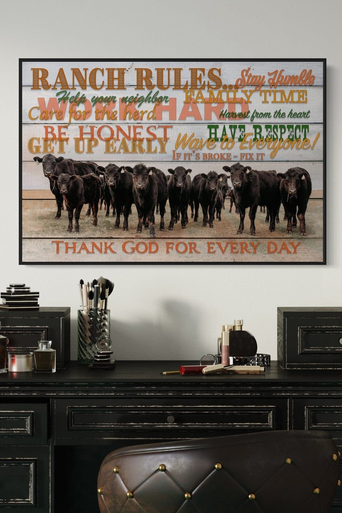 Ranch Rules Inspirational Quote about Farming and Ranching Wall Art Teri James Photography