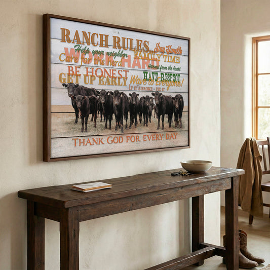 Ranch Rules Inspirational Quote about Farming and Ranching Wall Art Teri James Photography