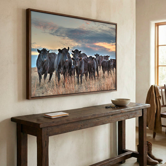 Ranch Style Home Decor Wall Art - Angus Cattle Wall Art Teri James Photography