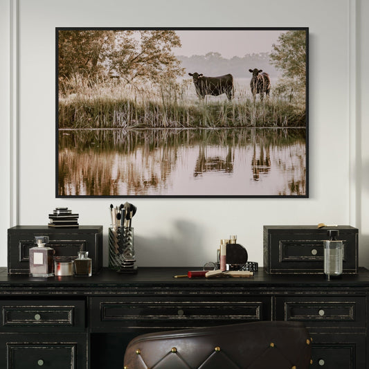 Ranch Style Wall Decor - Angus Cattle Wall Art Teri James Photography