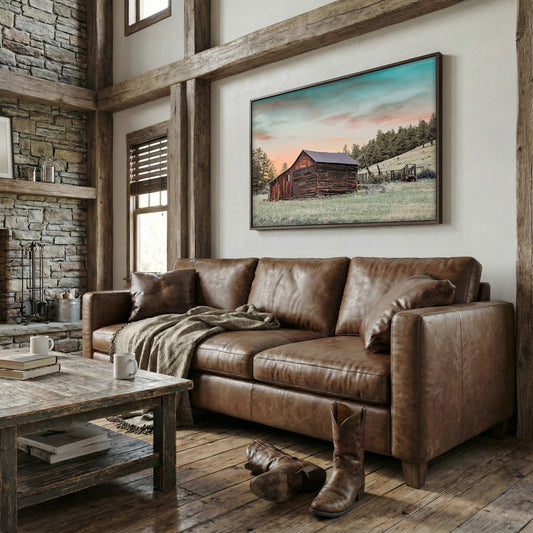 Rustic Dining Room Wall Decor - Old Colorado Barn Wall Art Teri James Photography