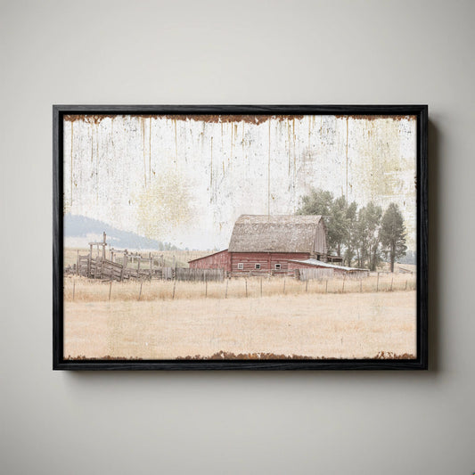 Rustic Home Wall Art - Vintage Farmhouse Old Barn