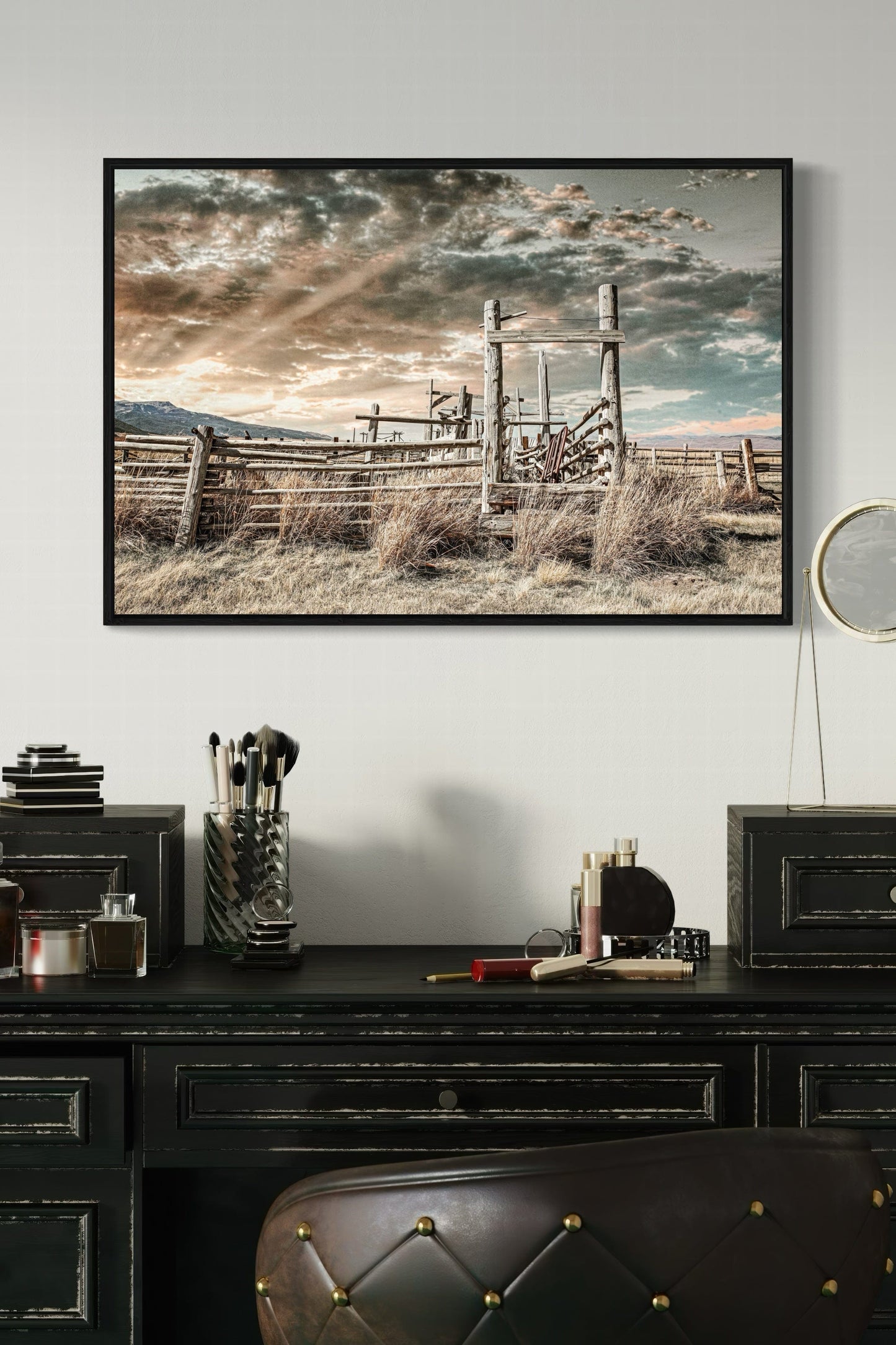 Rustic Montana Print - Scenic Canvas Wall Art