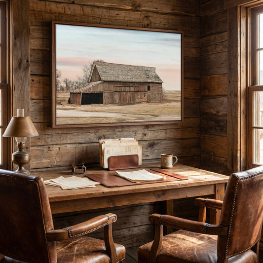 Rustic Wall Art Canvas - Old Barn Canvas Farmhouse Wall Decor & Cozy Accent Wall Art Teri James Photography