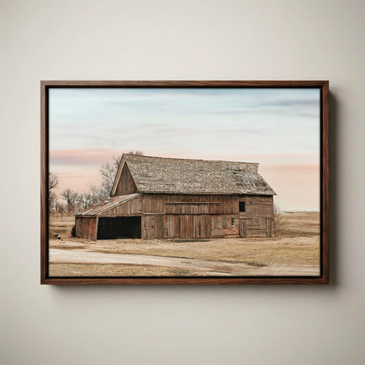 Rustic Wall Art Canvas - Old Barn Farmhouse Wall Decor