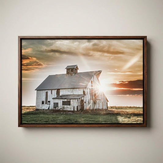Rustic Wall Art Old Barn Print – Farmhouse Wall Decor