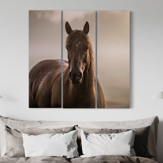 Square Horse Triptych Canvas Wall Art Teri James Photography