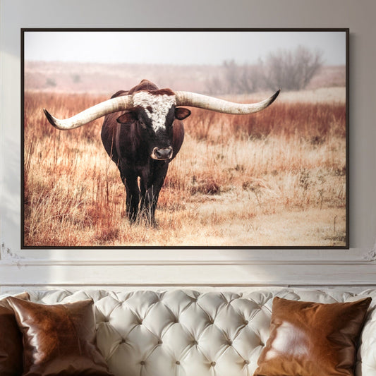 Texas Longhorn Bull Canvas Print Wall Art Teri James Photography