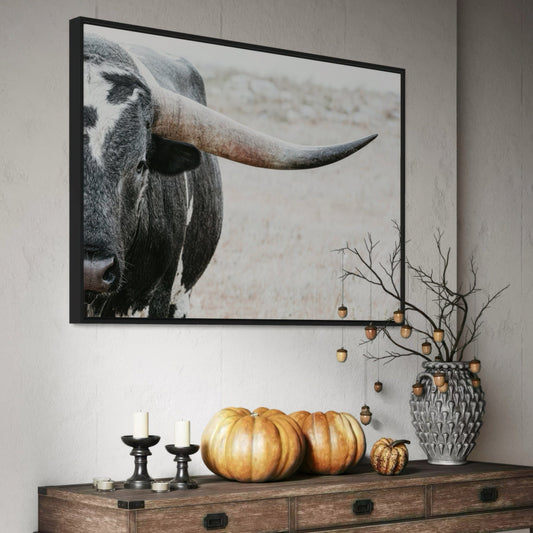 Texas Longhorn Bull Closeup Photo Wall Art Teri James Photography