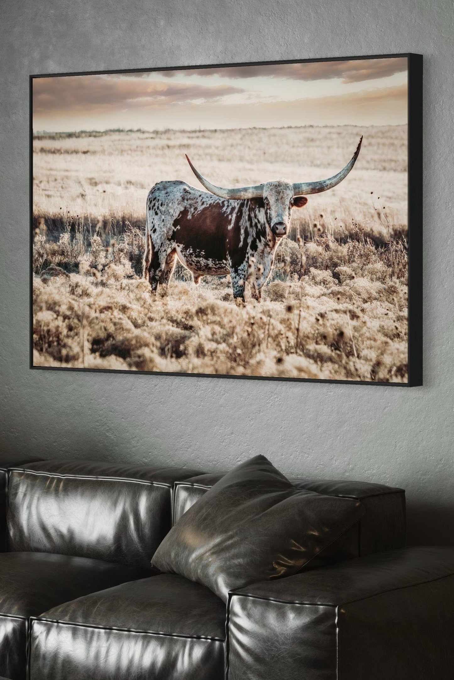 Western Art Longhorn Print – Rustic Western Decor