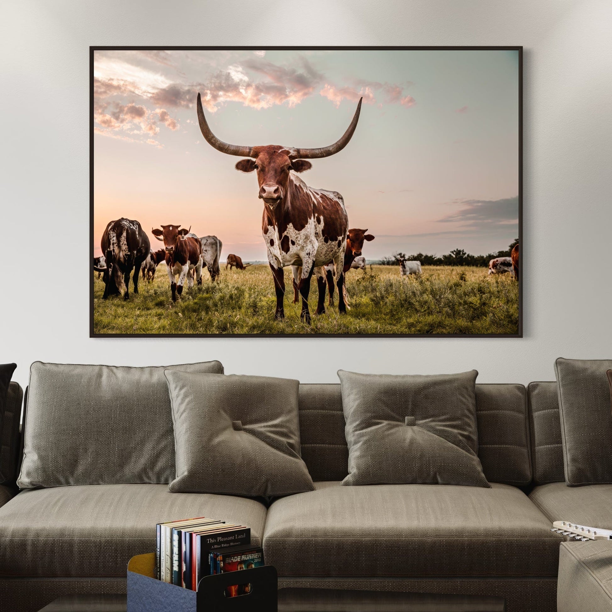 Western Style Wall Art - Longhorn Cattle Wall Art Teri James Photography