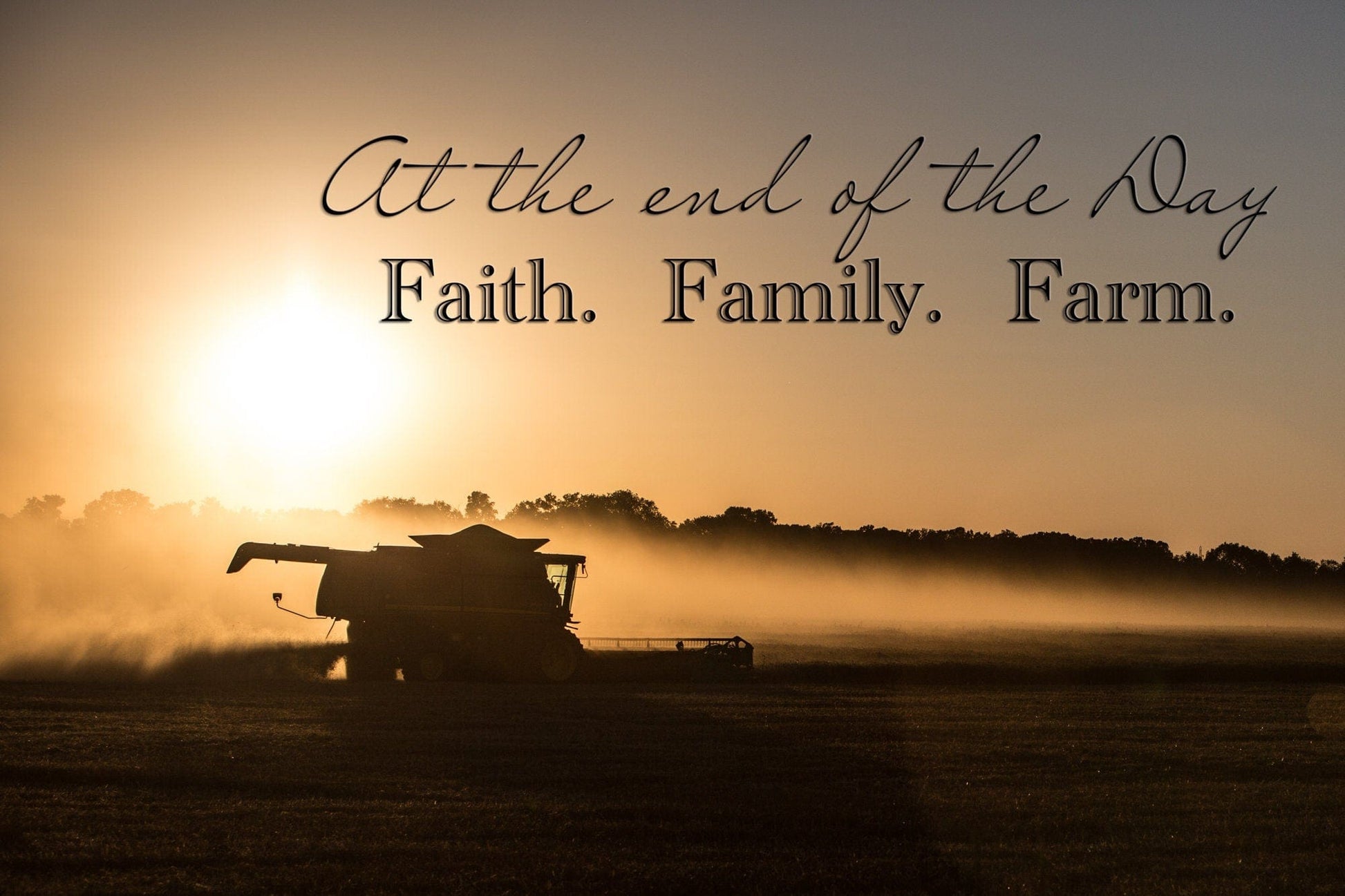 Faith Family Farm Wall Art - Quotes About Life Canvas Print Paper Photo Print / 12 x 18 Inches Wall Art Teri James Photography