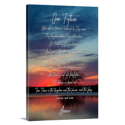 The Lord's Prayer Inspirational Wall Art Canvas-Unframed / 12 x 18 Inches Wall Art Teri James Photography
