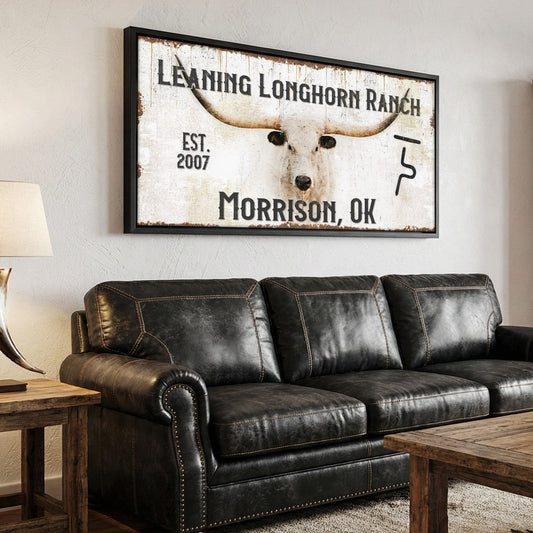 custom ranch sign using ranch name and brand