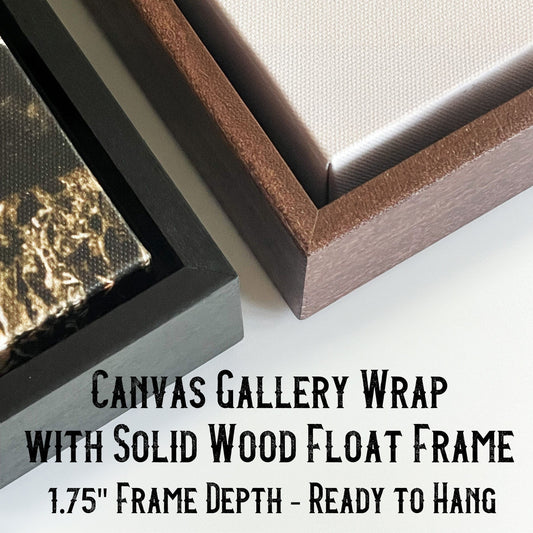 float framed western art canvas