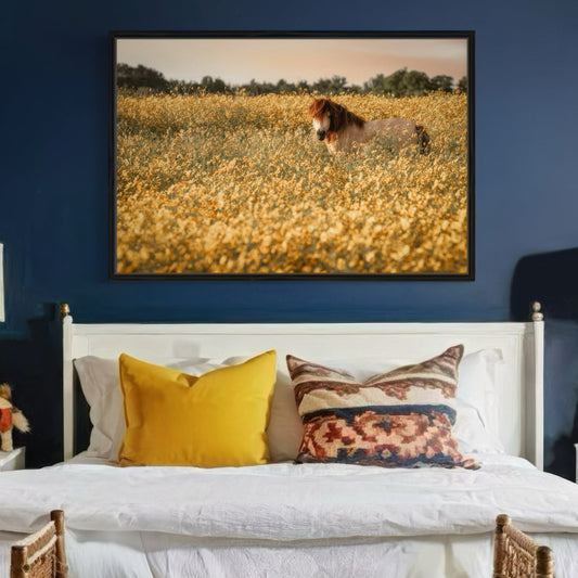 western bedroom decor horse canvas print