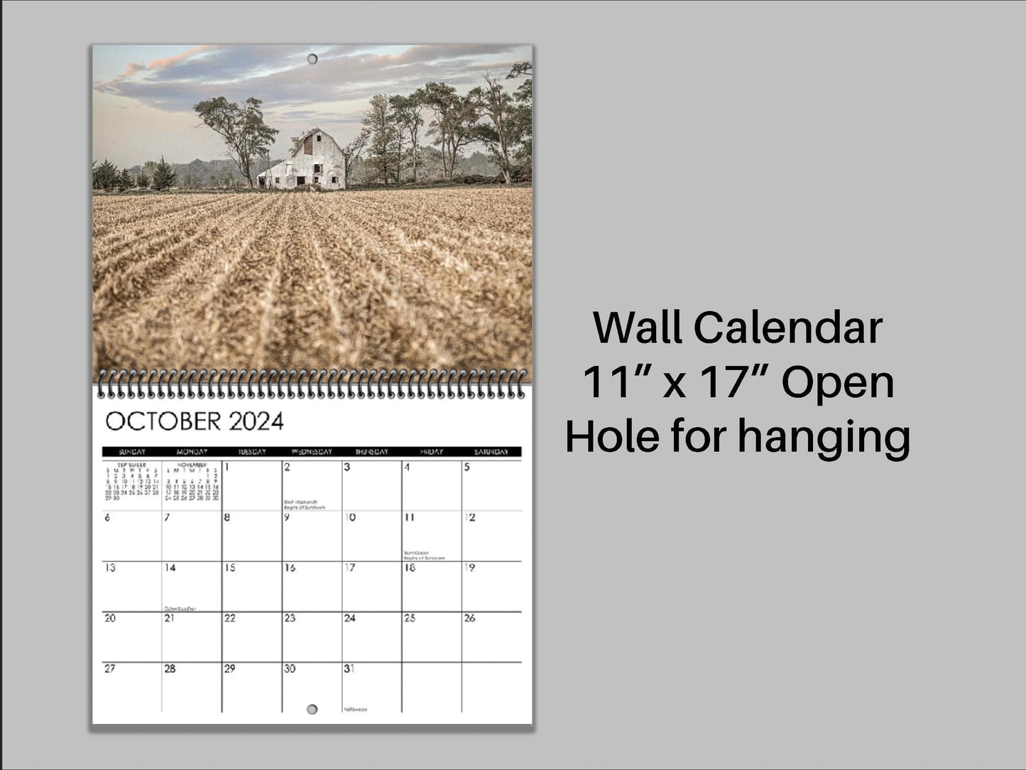 2024 Old Barn Wall Calendar or Desktop Planner Wall Calendar Calendar Teri James Photography