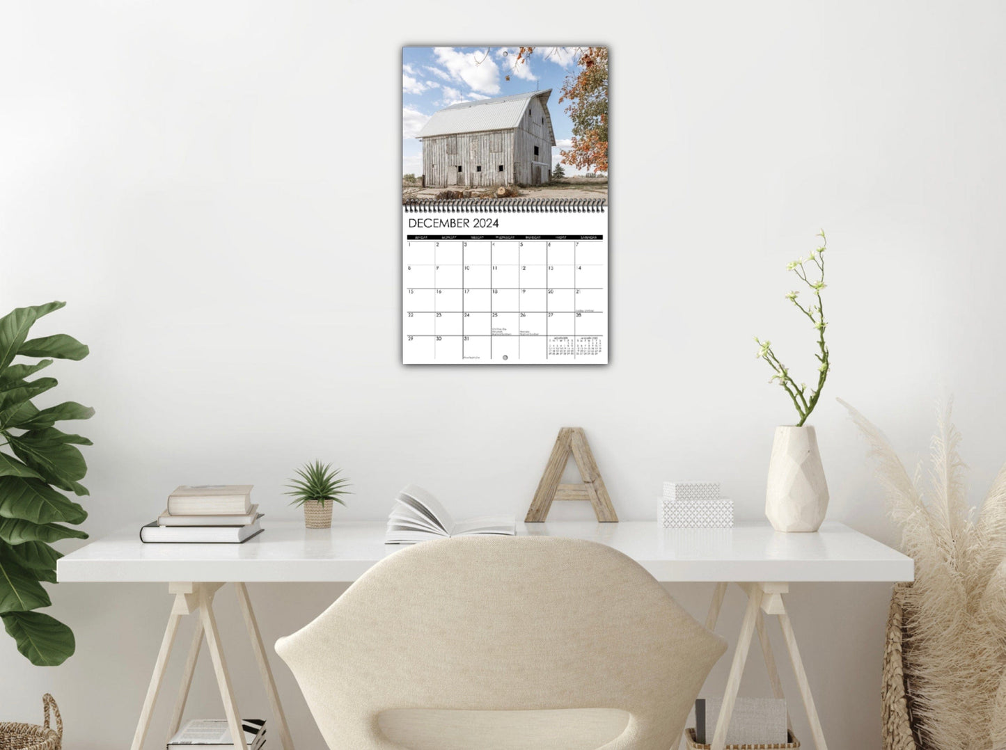 2024 Old Barn Wall Calendar or Desktop Planner Calendar Teri James Photography